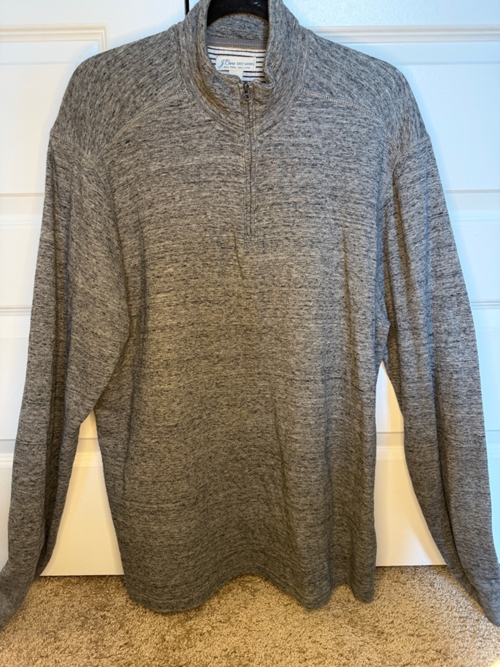 J. Crew Heather Gray Half-Zip Pullover